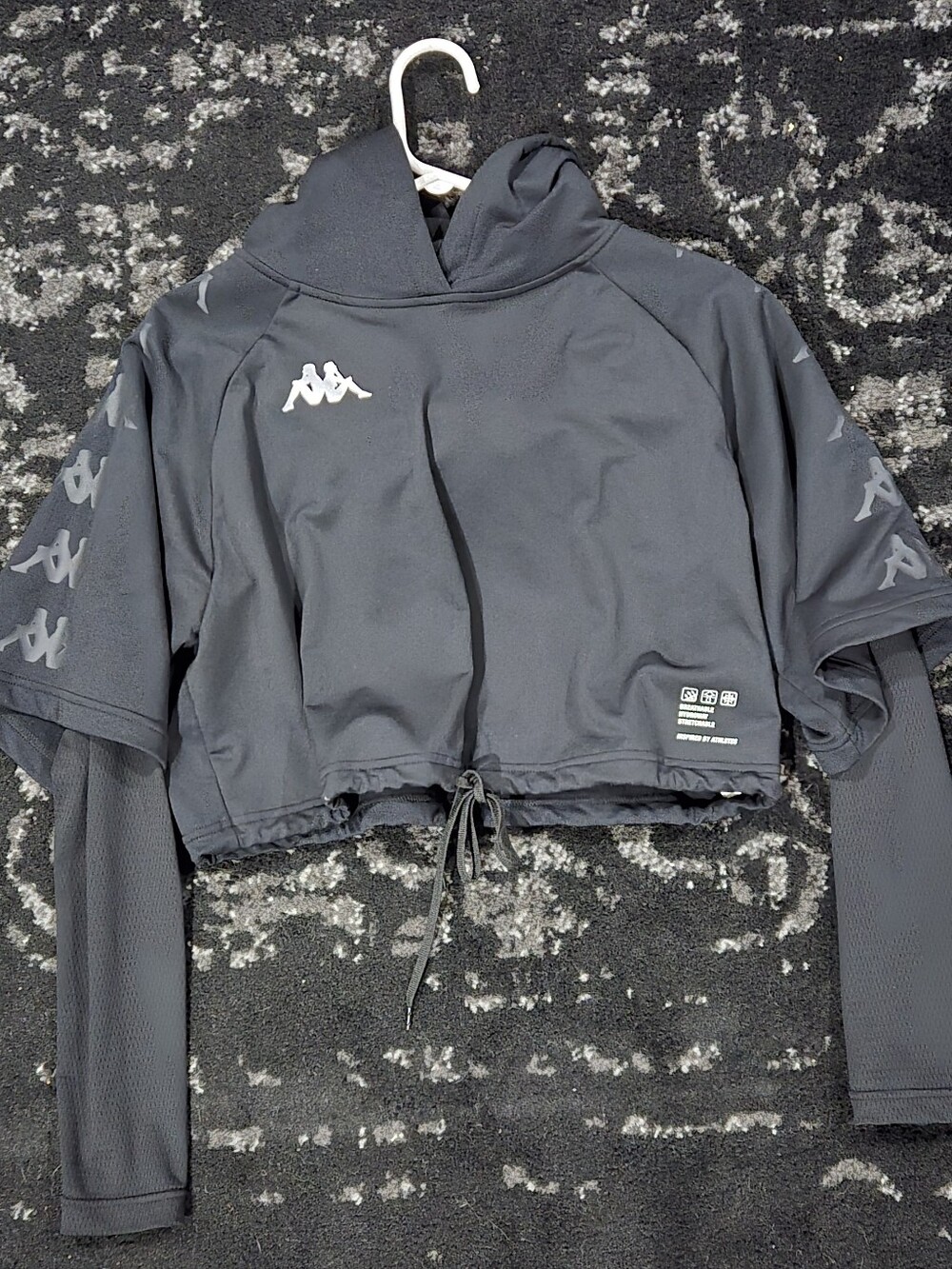 Kappa Cropped Layered Hoodie